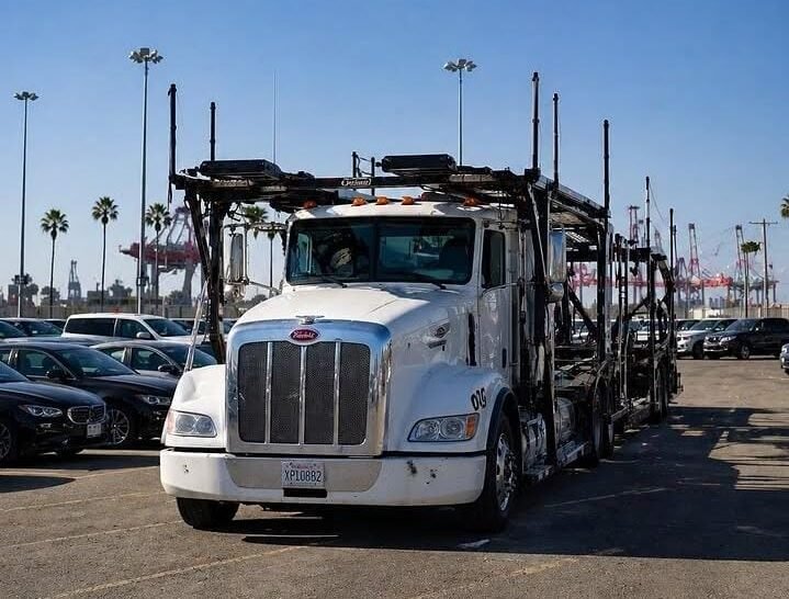 Car carrier truck in the Auto King Transport network
